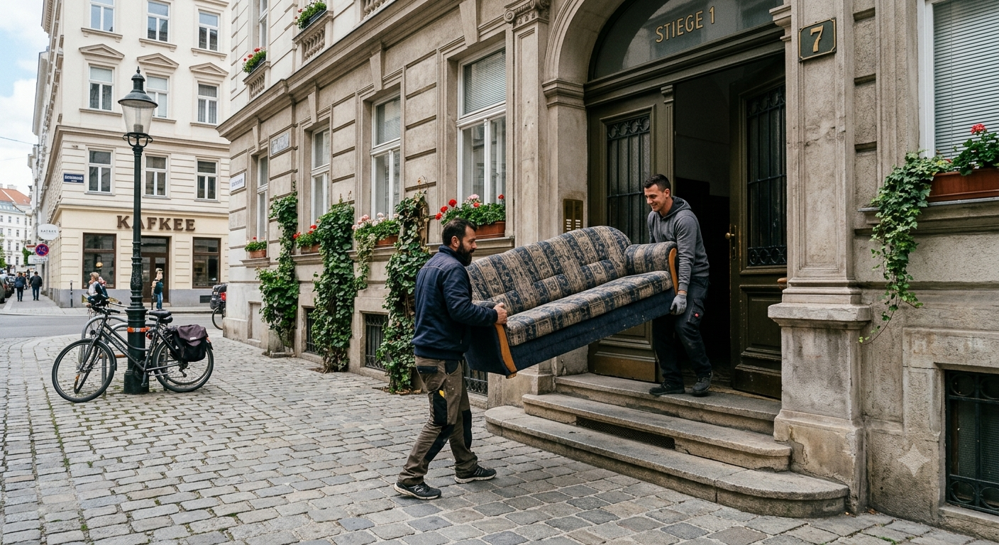 willhaben Sofa abholen lassen in Wien: Optionen & Kosten 2026