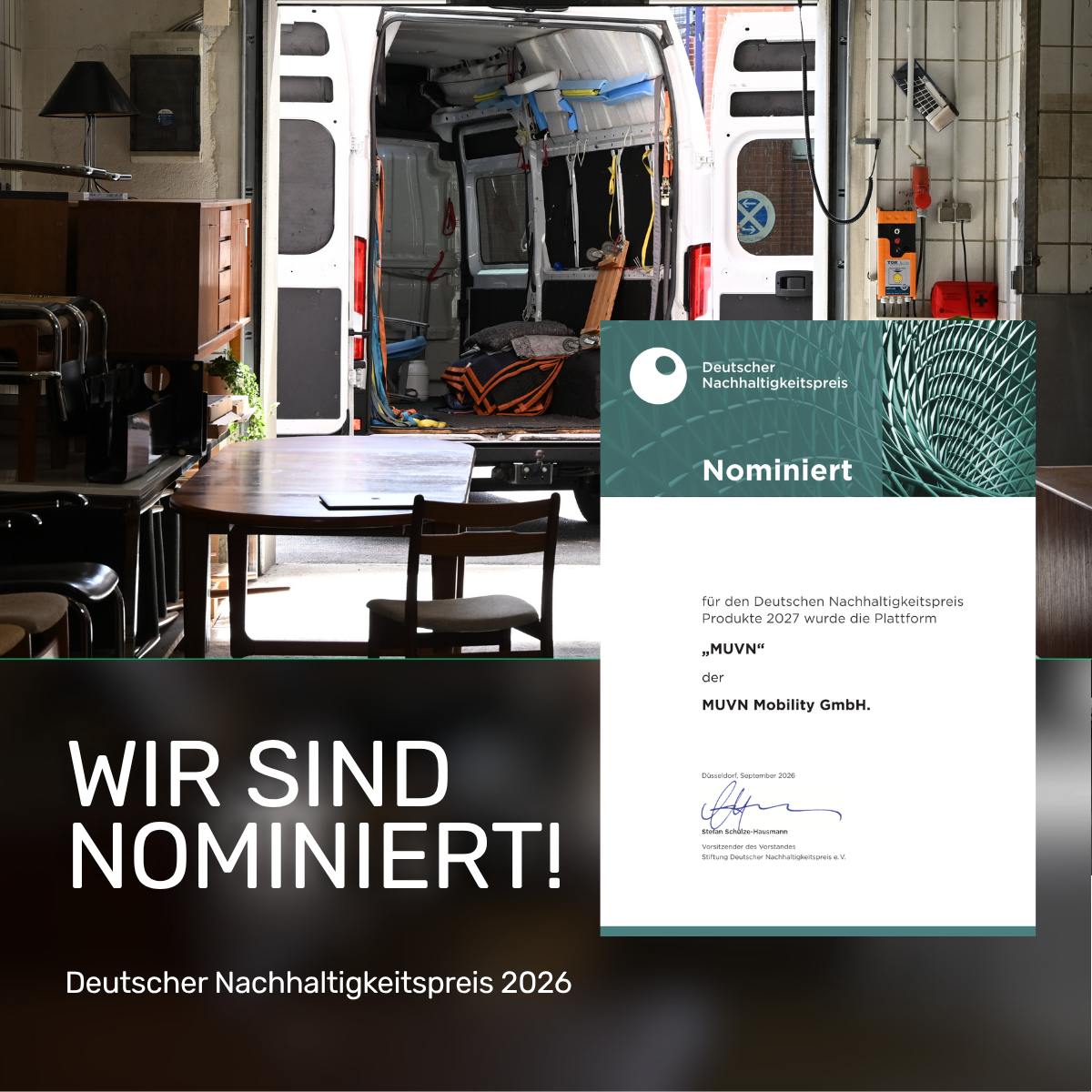 MUVN ist für den Deutschen Nachhaltigkeitspreis nominiert